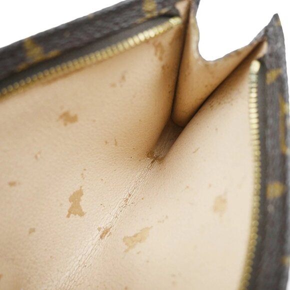 LOUIS VUITTON Logo BUCKET PM Pouch Bag Monogram Leather Brown France 05EF546 - Picture 13 of 13